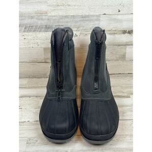 NORTIV 8 Mens 11 Snow Boots Waterproof Insulated Winter Zip Black